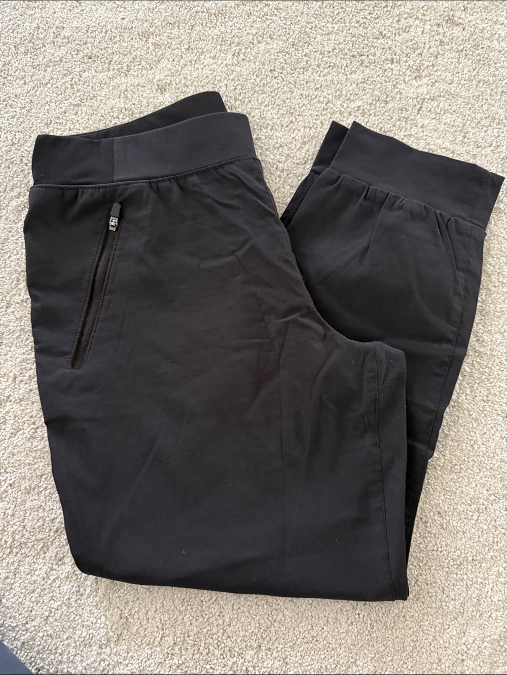 Eddie Bauer Black Zip-Pocket Jogger Pants